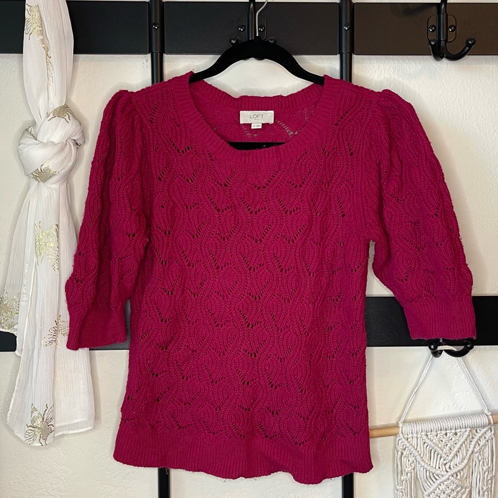 Magenta/Maroon Loft Sweater